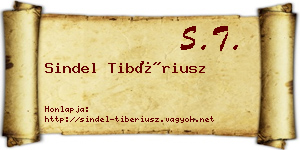Sindel Tibériusz névjegykártya